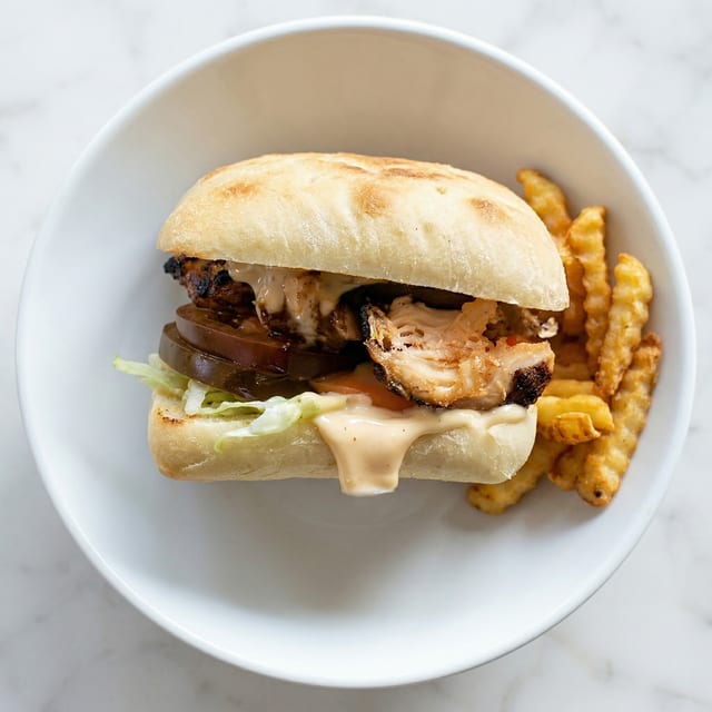 Fried Jerked Chicken Sandwich*.