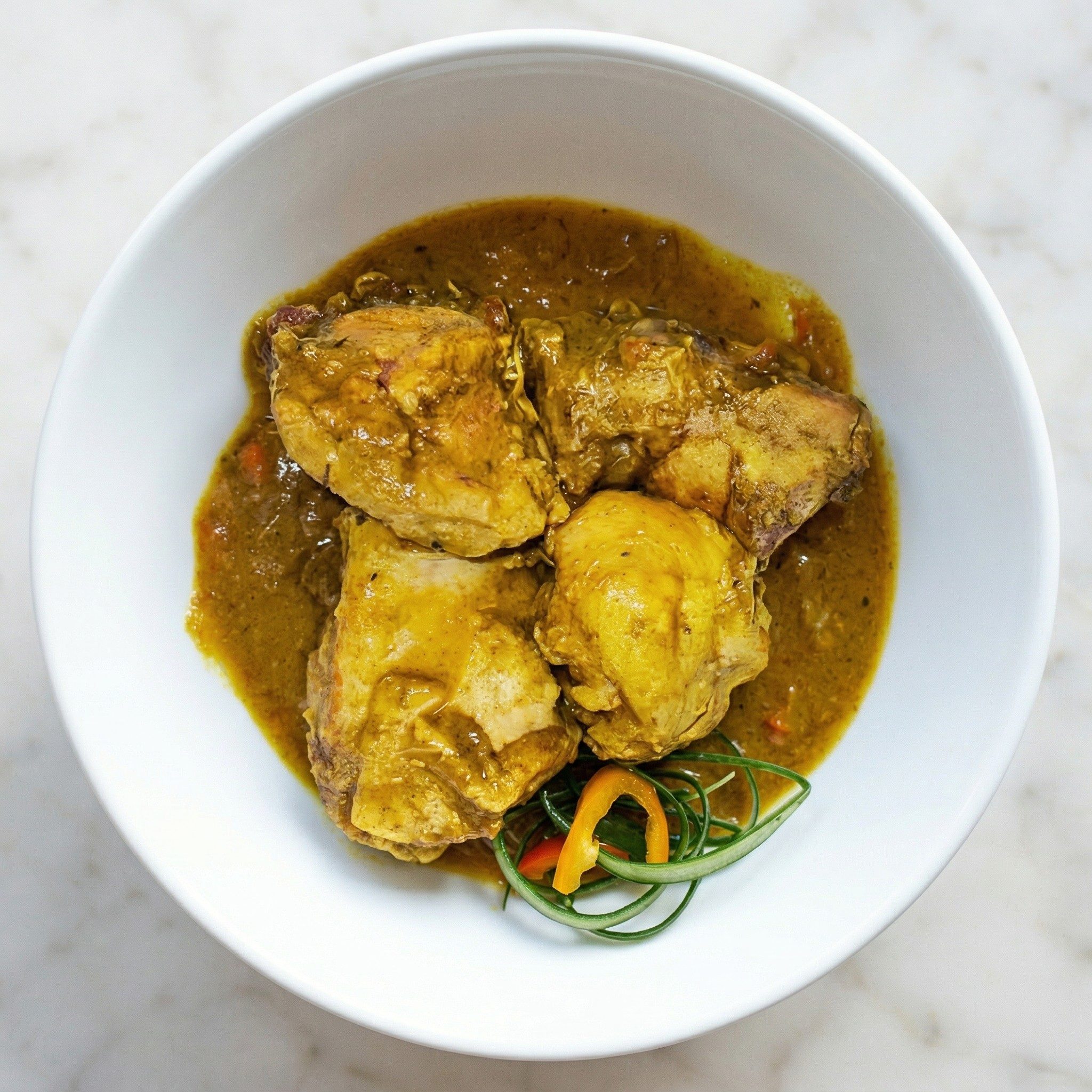 Extra Portion Curried Chicken*.